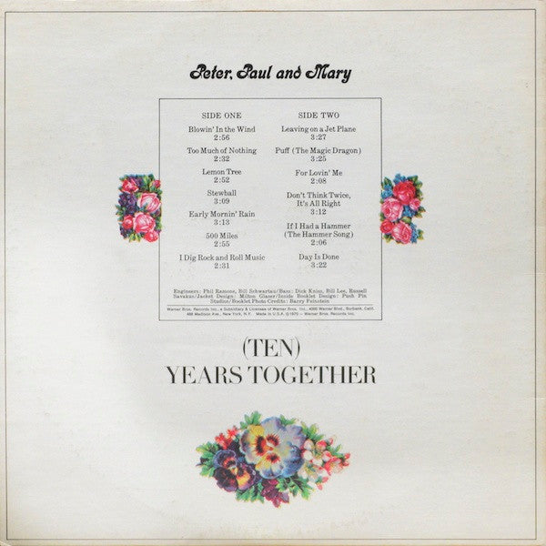 Peter, Paul & Mary - The Best Of Peter, Paul And Mary: (Ten) Years Together