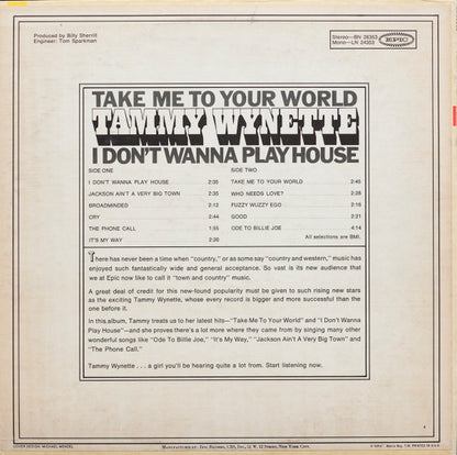 Tammy Wynette - Take Me To Your World / I Don't Wanna Play House