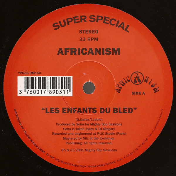 12" Single: Africanism, Soha - Les Enfants Du Bled