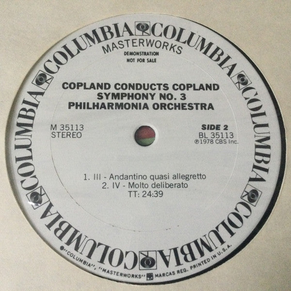 Aaron Copland, Philharmonia Orchestra - Copland Conducts Copland Symphony No. 3