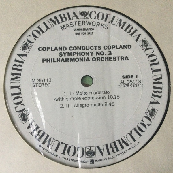 Aaron Copland, Philharmonia Orchestra - Copland Conducts Copland Symphony No. 3