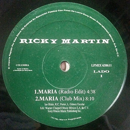 12" Single: Ricky Martin - Maria (Remixes)
