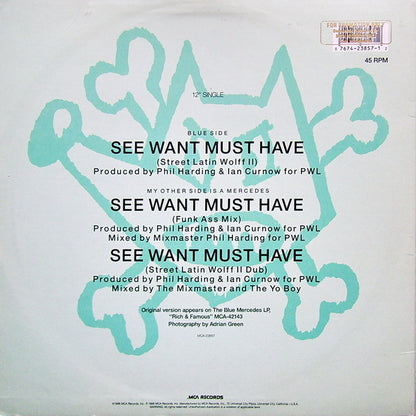 12" Single: Blue Mercedes - See Want Must Have