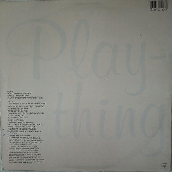 12": Rebbie Jackson - Plaything