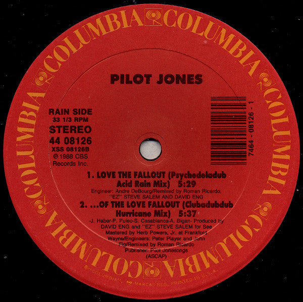 12": Pilot Jones - Fall Out Of Love