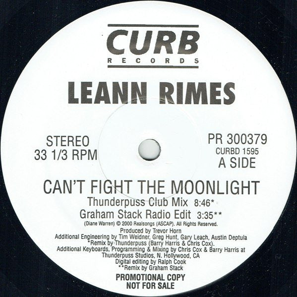 12" Single: LeAnn Rimes - Can't Fight The Moonlight