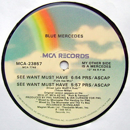 12" Single: Blue Mercedes - See Want Must Have
