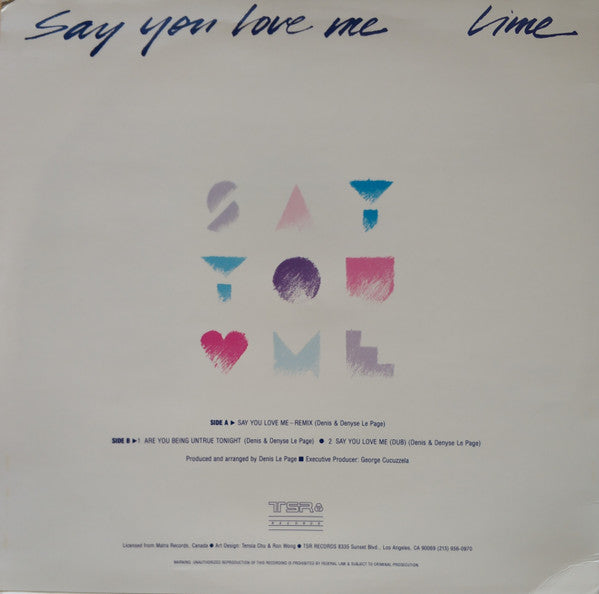 12" Single: Lime - Say You Love Me