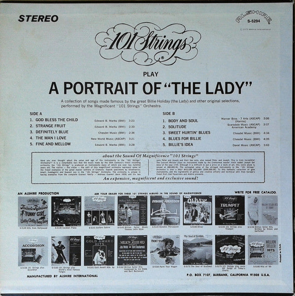 101 Strings - A Portrait Of 'The Lady'