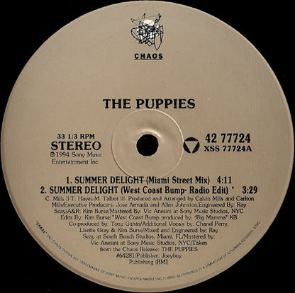 12" Single: The Puppies - Summer Delight
