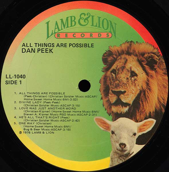 Dan Peek - All Things Are Possible