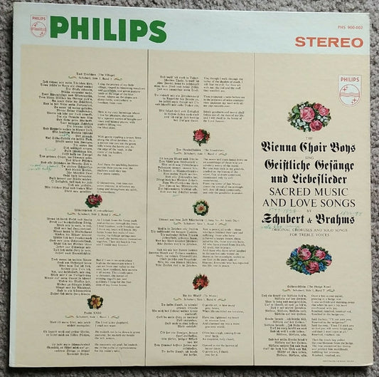 Die Wiener Sängerknaben, Franz Schubert, Johannes Brahms - The Vienna Choir Boys Sing Geistliche Gesange Und Liebeslieder = Sacred Music And Love Songs By