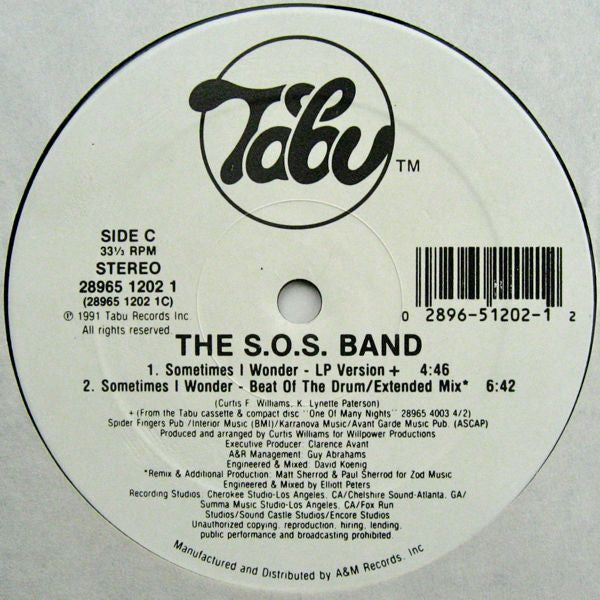 12": The S.O.S. Band - Sometimes I Wonder