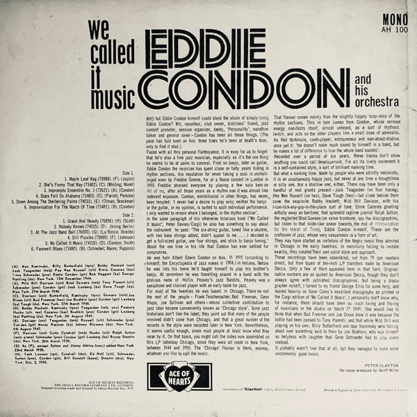 Eddie Condon And His Orchestra - We Called It Music