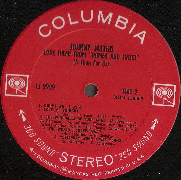 Johnny Mathis - Love Theme From "Romeo And Juliet" (A Time For Us)