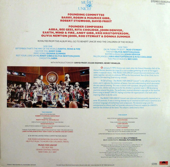 Various - Music For Unicef Concert: A Gift Of Song