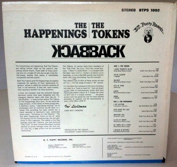 The Happenings, The Tokens - Back To Back