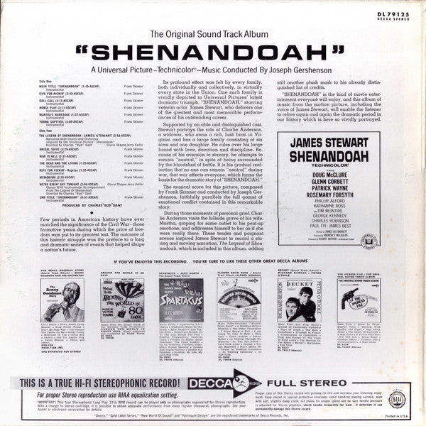 Joseph Gershenson - Shenandoah, The Original Soundtrack Album