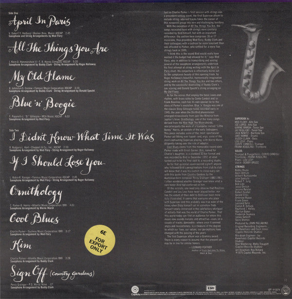 Supersax - Supersax Plays Bird With Strings