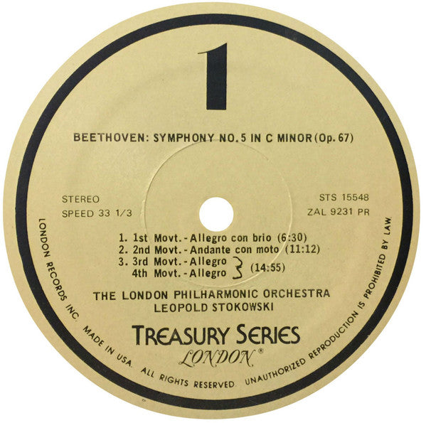 Ludwig Van Beethoven, Franz Schubert, Leopold Stokowski, The London Philharmonic Orchestra - Symphony No. 5 / Symphony No. 8 "Unfinished"