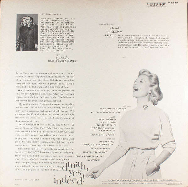 Dinah Shore - Dinah, Yes Indeed!