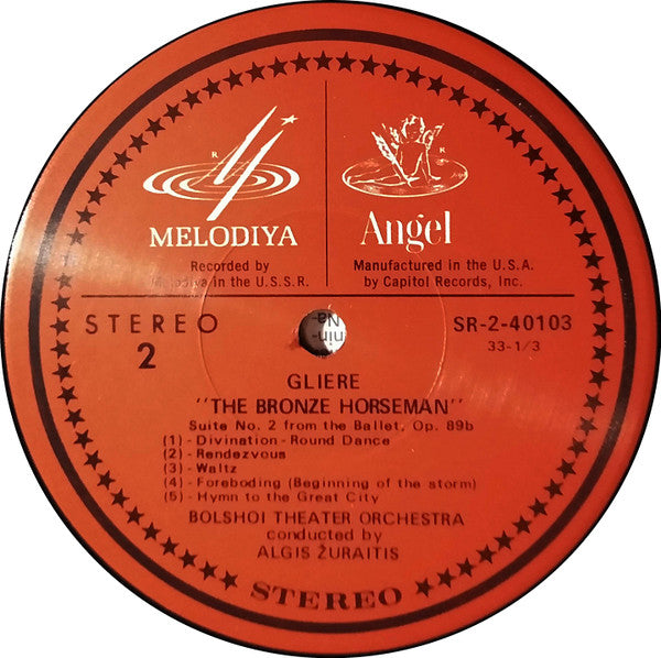 Reinhold Glière, Algis Žiūraitis, Bolshoi Theatre Orchestra - Music From The Ballet - The Bronze Horseman
