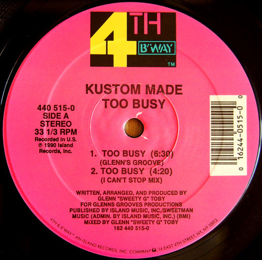 12": Kustom Made - Too Busy