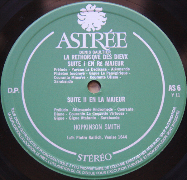 Denis Gaultier (2), Hopkinson Smith - La Réthorique Des Dieux - Suites Pour Le Luth I. II. XII