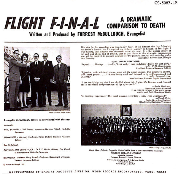 Forrest McCullough - Flight F-I-N-A-L...A Dramatic Comparison To Death