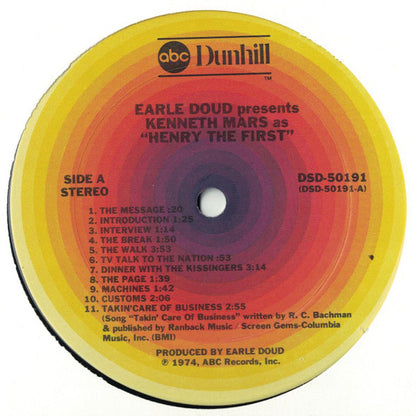 Earle Doud, Kenneth Mars - Earle Doud Presents Kenneth Mars As "Henry The First"