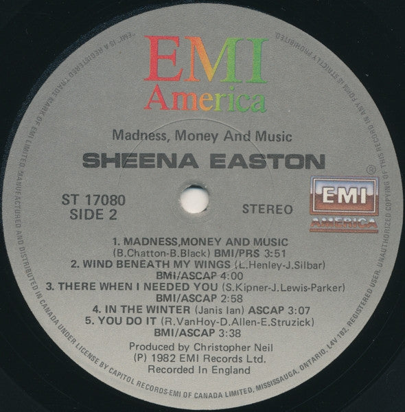 Sheena Easton - Madness, Money And Music