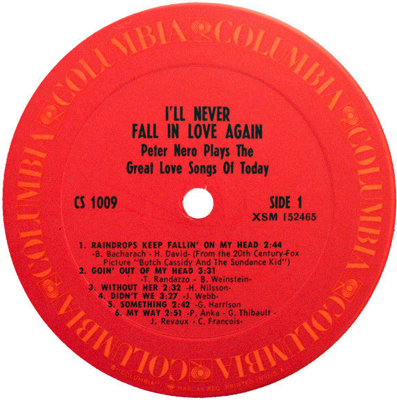 Peter Nero - I'll Never Fall In Love Again - Peter Nero Plays The Great Love Songs Of Today