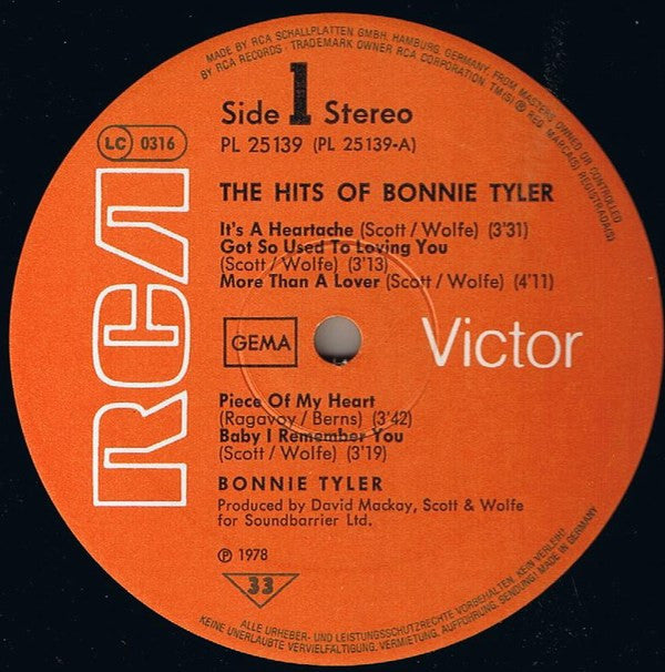 Bonnie Tyler - The Hits Of Bonnie Tyler