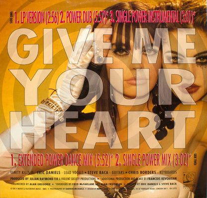 12" Single: Vanity Kills - Give Me Your Heart