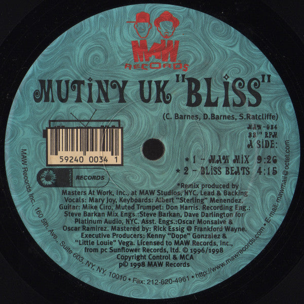12" Single: Mutiny - Bliss