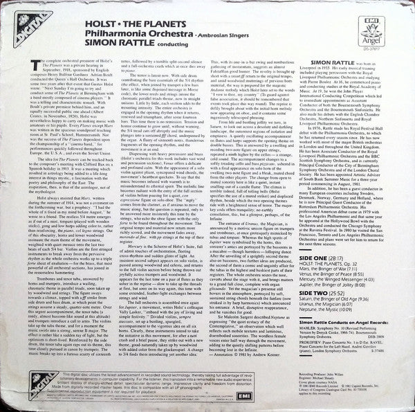 Philharmonia Orchestra, The Ambrosian Singers, Sir Simon Rattle - Holst: The Planets, OP.32