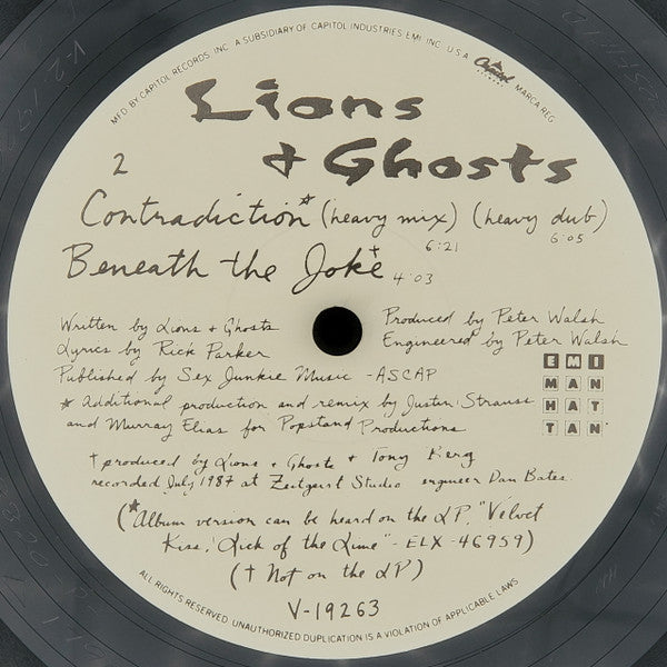 12": Lions & Ghosts - Contradiction