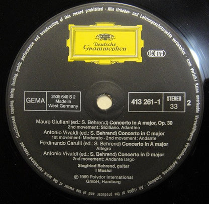 Joaquín Rodrigo, Salvador Bacarisse, Mauro Giuliani, Antonio Vivaldi, Fernando Carulli, Narciso Yepes, Siegfried Behrend - Springtime In Aranjuez