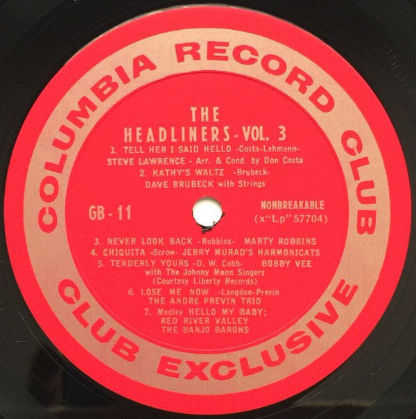 Various - The Headliners, Volume 3