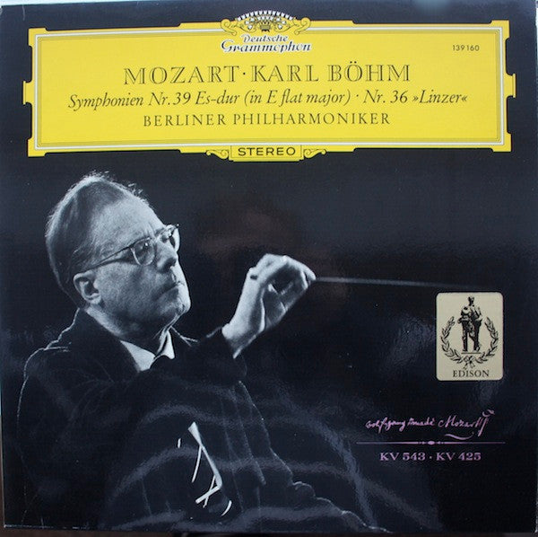 Wolfgang Amadeus Mozart, Berliner Philharmoniker, Karl Böhm - Symphonien Nr. 39 Es-Dur (In E Flat Major) / Nr. 36 "Linzer"