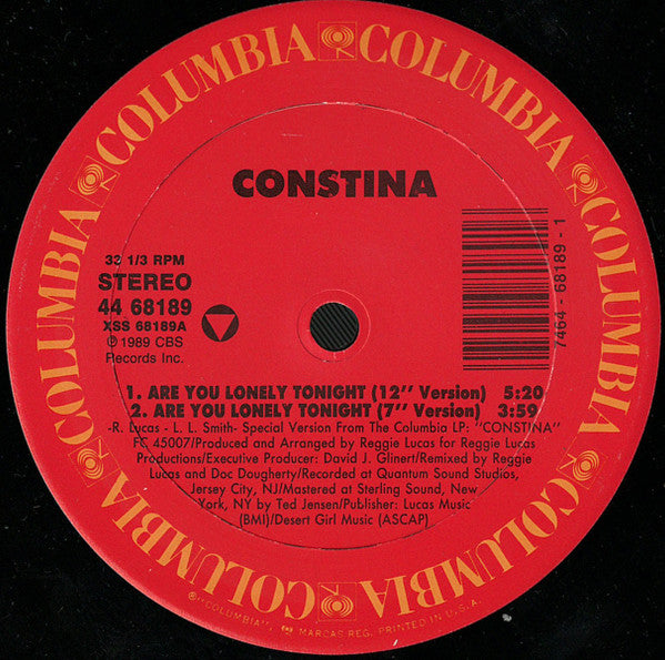 12": Constina - Are You Lonely Tonight