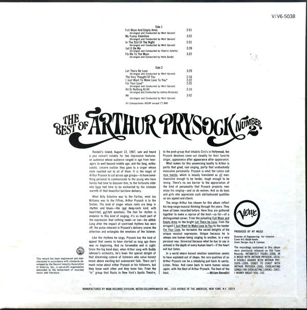 Arthur Prysock - The Best Of Arthur Prysock Number 2