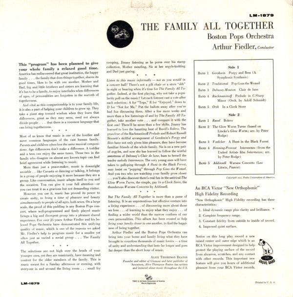 The Boston Pops Orchestra, Arthur Fiedler - The Family All Together