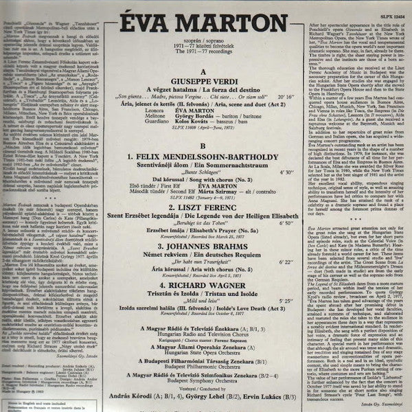 Éva Marton - The 1971-77 Recordings