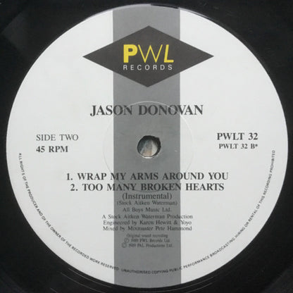 12" Single: Jason Donovan - Too Many Broken Hearts