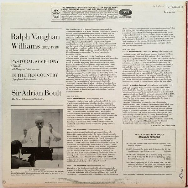 Ralph Vaughan Williams, Sir Adrian Boult, New Philharmonia Orchestra - Pastoral Symphony (No. 3) / In The Fen Country (Symphonic Impression)