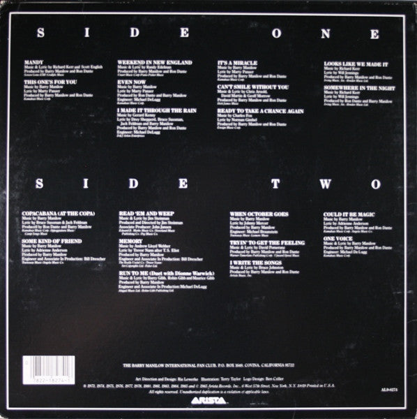 Barry Manilow - The Manilow Collection Twenty Classic Hits
