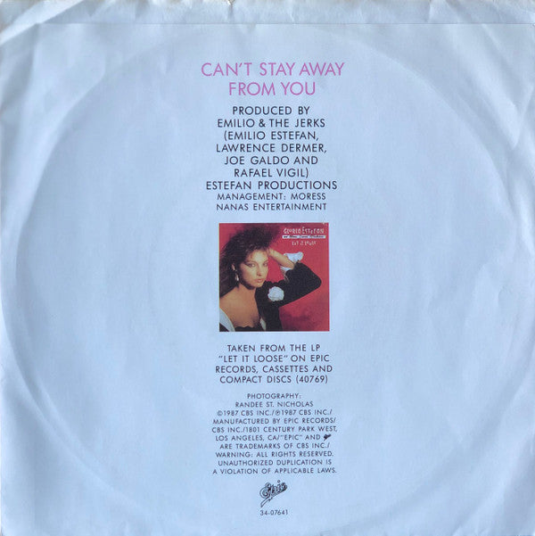 7": Miami Sound Machine - Can't Stay Away From You