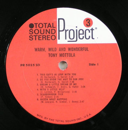 Tony Mottola, The Groovies - Warm, Wild & Wonderful
