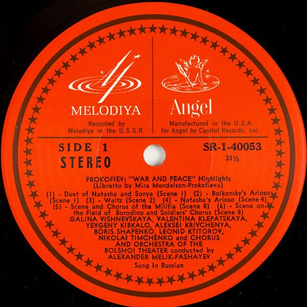 Sergei Prokofiev, Chorus Of The Bolshoi Theatre, Bolshoi Theatre Orchestra, Alexander Melik-Pashayev - War And Peace - Highlights